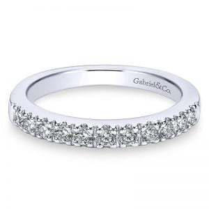 14k White Gold Diamond Straight Wedding Band WB3950W44JJ