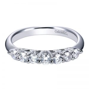 14k White Gold Diamond Straight Wedding Band WB3957W44JJ