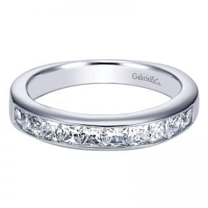 14k White Gold Diamond Straight Wedding Band WB3964W44JJ