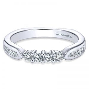 14k White Gold Diamond Straight Wedding Band WB3993W44JJ