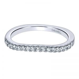 14k White Gold Contemporary Straight Wedding Band WB4107W44JJ