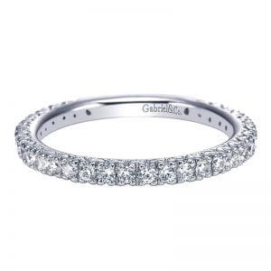 14k White Gold Diamond Straight Wedding Band WB4126W44JJ