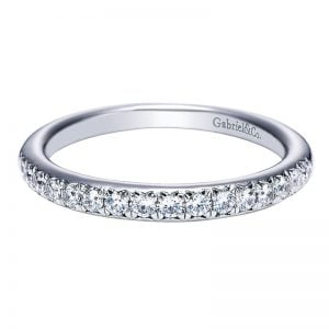 14k White Gold Diamond Straight Wedding Band WB4223W44JJ