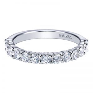 14k White Gold Diamond Straight Wedding Band WB4234W44JJ