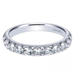 14k White Gold Diamond Straight Wedding Band WB4246W44JJ