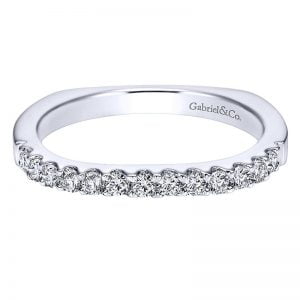 14k White Gold Diamond Straight Wedding Band WB4247W44JJ