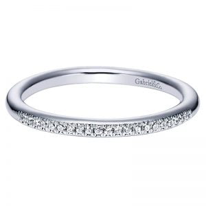 14k White Gold Diamond Straight Wedding Band WB4275W44JJ