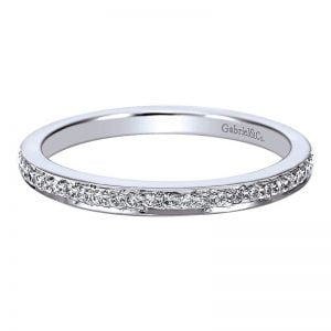 14k White Gold Diamond Straight Wedding Band WB4284W44JJ