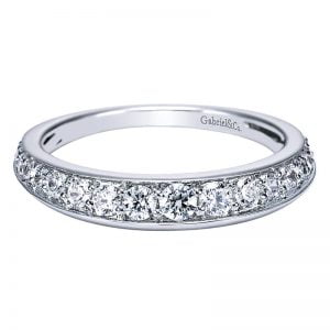 14k White Gold Diamond Straight Wedding Band WB5316W44JJ