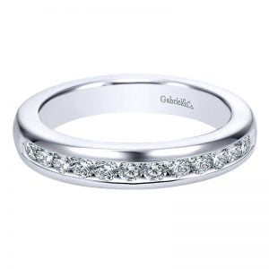 14k White Gold Diamond Straight Wedding Band WB5494W44JJ