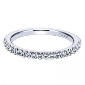 14k White Gold Diamond Straight Wedding Band WB5823W44JJ