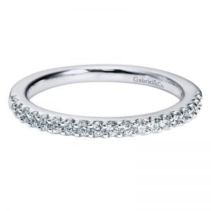 14k White Gold Diamond Straight Wedding Band WB5826W44JJ