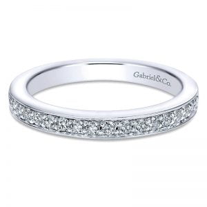 14k White Gold Diamond Straight Wedding Band WB5893W44JJ