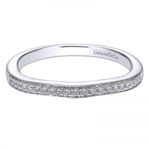 14k White Gold Diamond Straight Wedding Band WB6389W44JJ