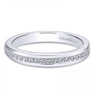 14k White Gold Contemporary Straight Wedding Band WB6596W44JJ