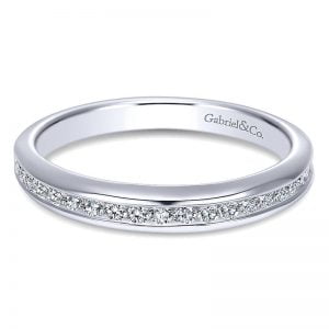 14k White Gold Diamond Straight Wedding Band WB6617W44JJ