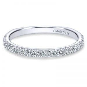 14k White Gold Diamond Straight Wedding Band WB6623W44JJ