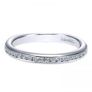 14k White Gold Diamond Straight Wedding Band WB6639W44JJ