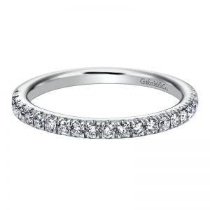 14k White Gold Diamond Straight Wedding Band WB6671W44JJ