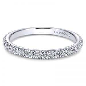 14k White Gold Diamond Straight Wedding Band WB6685W44JJ