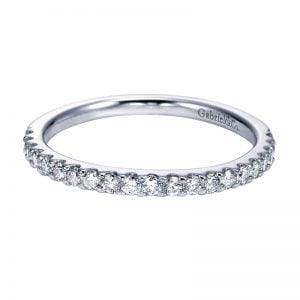 14k White Gold Contemporary Straight Wedding Band WB6703W44JJ