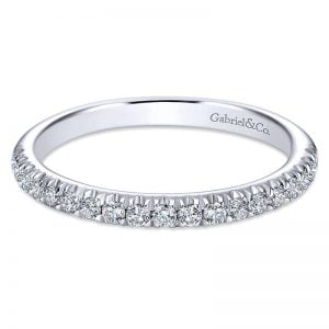 14k White Gold Diamond Straight Wedding Band WB6872W44JJ