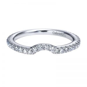 14k White Gold Diamond Straight Wedding Band WB6971W44JJ