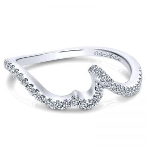 14k White Gold Diamond Straight Wedding Band WB6972W44JJ