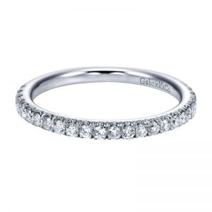 14k White Gold Diamond Straight Wedding Band WB6981W44JJ