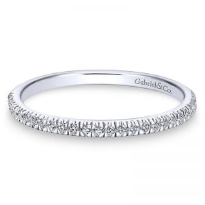 14k White Gold Diamond Straight Wedding Band WB7224W44JJ