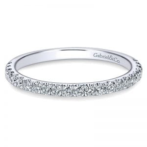 14k White Gold Diamond Straight Wedding Band WB7225W44JJ