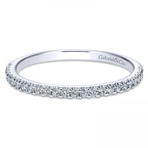 14k White Gold Contemporary Straight Wedding Band WB7227W44JJ