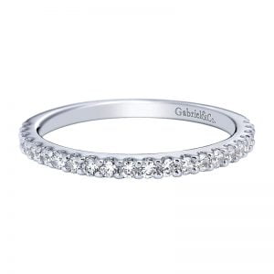 14k White Gold Diamond Straight Wedding Band WB7299W44JJ