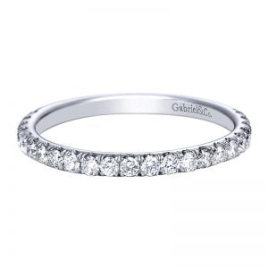 14k White Gold Diamond Straight Wedding Band WB7430W44JJ