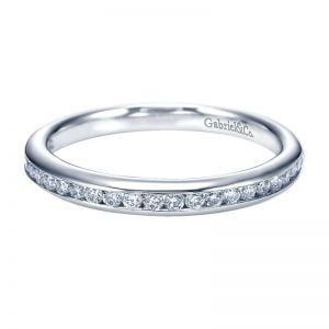 14k White Gold Diamond Straight Wedding Band WB7443W44JJ