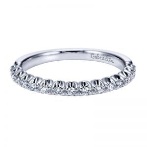 14k White Gold Contemporary Straight Wedding Band WB7488W44JJ