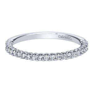 14k White Gold Diamond Straight Wedding Band WB7492W44JJ