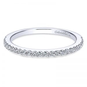 14k White Gold Diamond Straight Wedding Band WB7495W44JJ