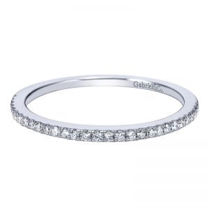 14k White Gold Diamond Straight Wedding Band WB7496W44JJ