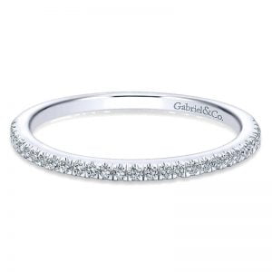 14k White Gold Diamond Straight Wedding Band WB7497W44JJ