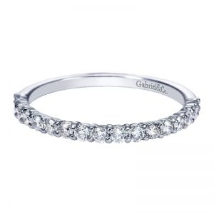 14k White Gold Diamond Straight Wedding Band WB7499W44JJ