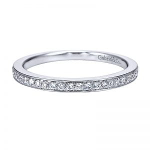 14k White Gold Diamond Straight Wedding Band WB7534W44JJ