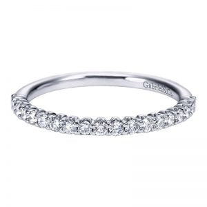 14k White Gold Diamond Straight Wedding Band WB7540W44JJ