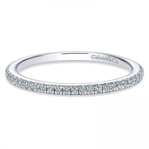 14k White Gold Diamond Straight Wedding Band WB7786W44JJ