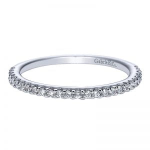 14k White Gold Diamond Straight Wedding Band WB7824W44JJ