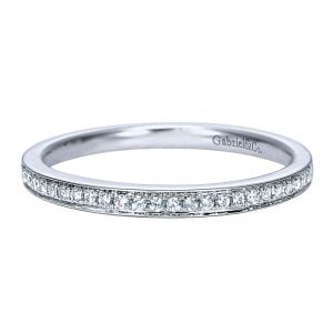 14k White Gold Diamond Straight Wedding Band WB7990W44JJ