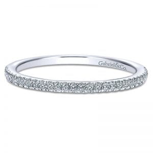 14k White Gold Diamond Straight Wedding Band WB8012W44JJ