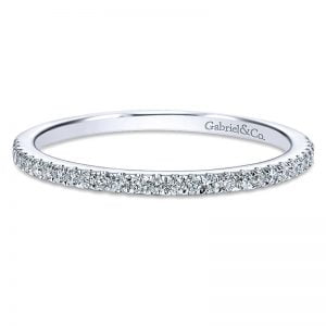 14k White Gold Diamond Straight Wedding Band WB8013W44JJ