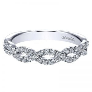 14k White Gold Diamond Straight Wedding Band WB8039W44JJ