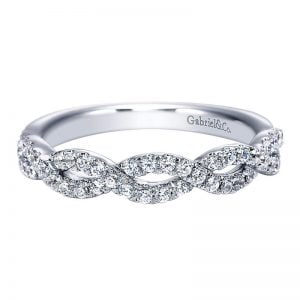 14k White Gold Diamond Straight Wedding Band WB8043W44JJ